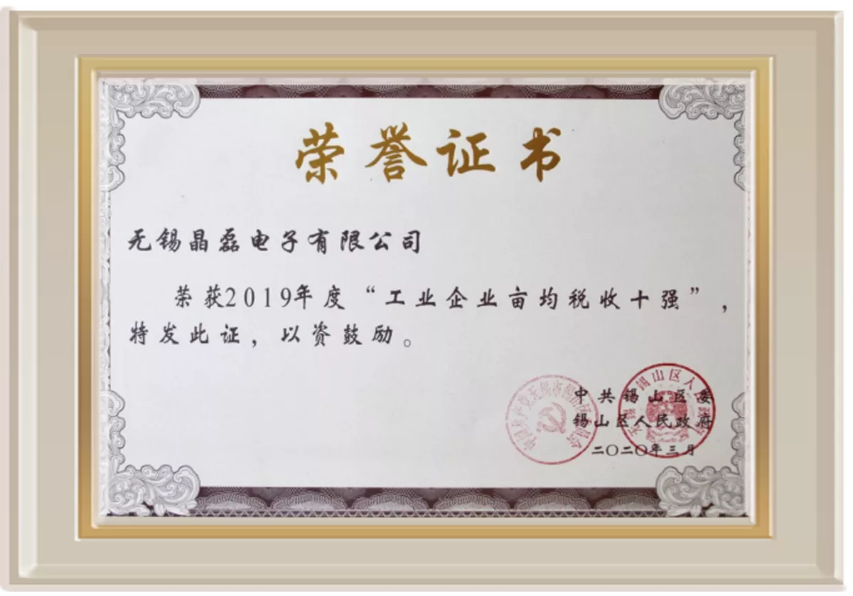 工业企业亩均税收十强